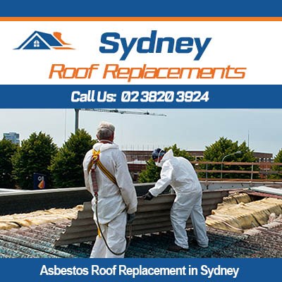 Professional asbestos roof replacement services in Sydney by certified contractors in protective safety gear