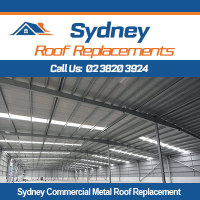 Sydney commercial warehouse metal roof replacement interior view of corrugated roofing system