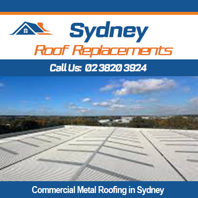 Commercial metal roofing installation in Sydney for flat roof replacement services
