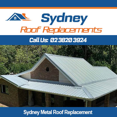 Professional metal roof replacement services in Sydney on brick house with new metal roof