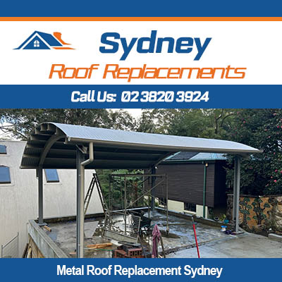 Professional metal roof replacement services in Sydney for contemporary patio and deck structure